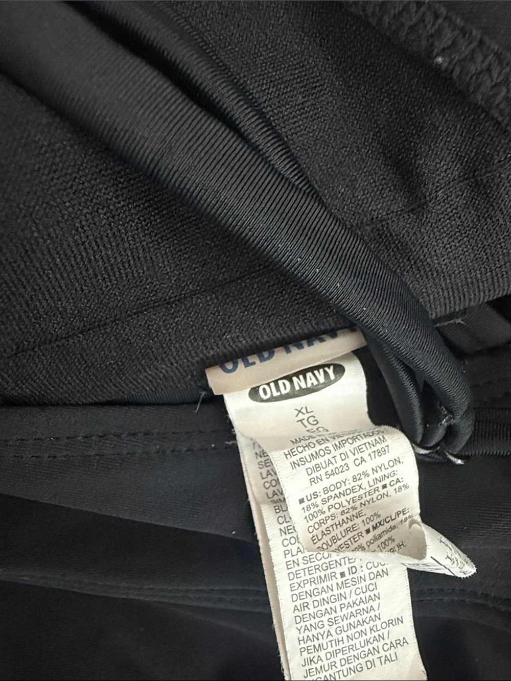 Old Navy Black Ruched Bust One-Piece with Adjustable Straps